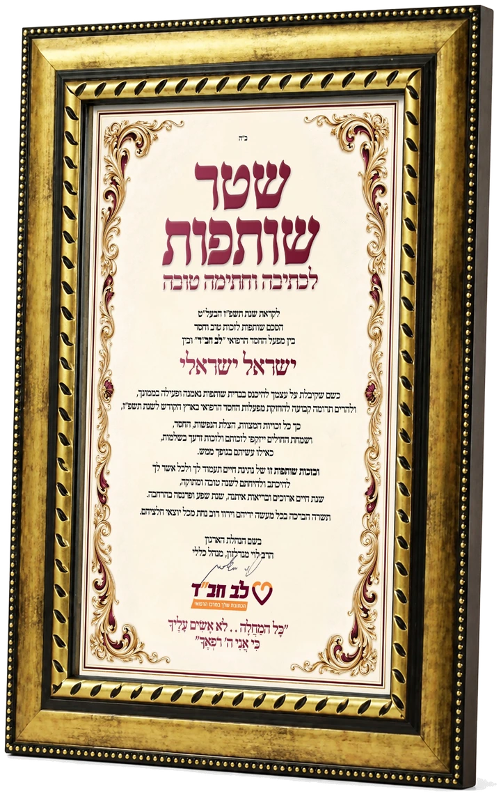 הדמיה של שטר השותפות המהודר